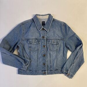 *Vintage GAP Denim Jacket Blue Wash Jean Size L